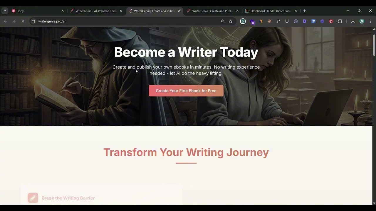 WriterGenie Walkthrough auf YouTube abspielen